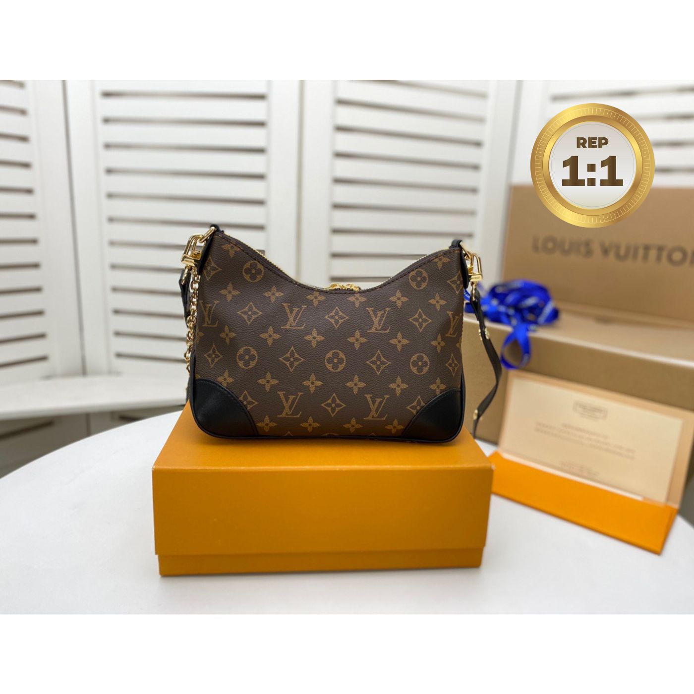 [REP 1:1] Louis Vuitton Boulogne Monogram Canvas Brown For Women 11.4in/29cm